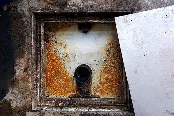 foul odors, slow drainage, and visible grease buildup are all signs that your grease trap needs grease trap cleaning